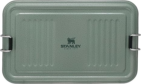 STANLEY Classic Legendary Useful Box 1.25 qt | Metal Snack and Lunch Box | Durable Stainless Steel Travel Food Storage C