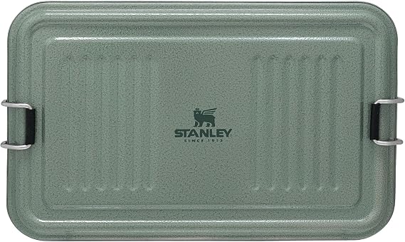 STANLEY Classic Legendary Useful Box 1.25 qt | Metal Snack and Lunch Box | Durable Stainless Steel Travel Food Storage C