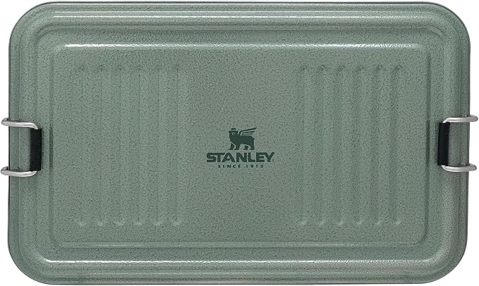 STANLEY Classic Legendary Useful Box 1.25 qt | Metal Snack and Lunch Box | Durable Stainless Steel Travel Food Storage C