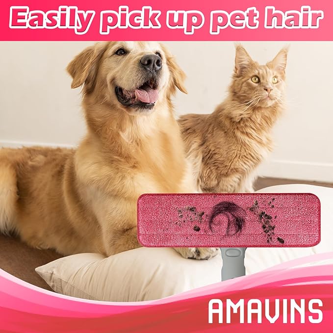 AmaVins 3 Pack Microfiber Cleaning Pads, Reusable Microfiber Mop Pads for 18 Inch Mop, Hardwood Floor Replacement Cleaning Mop Pads, Machine Washes