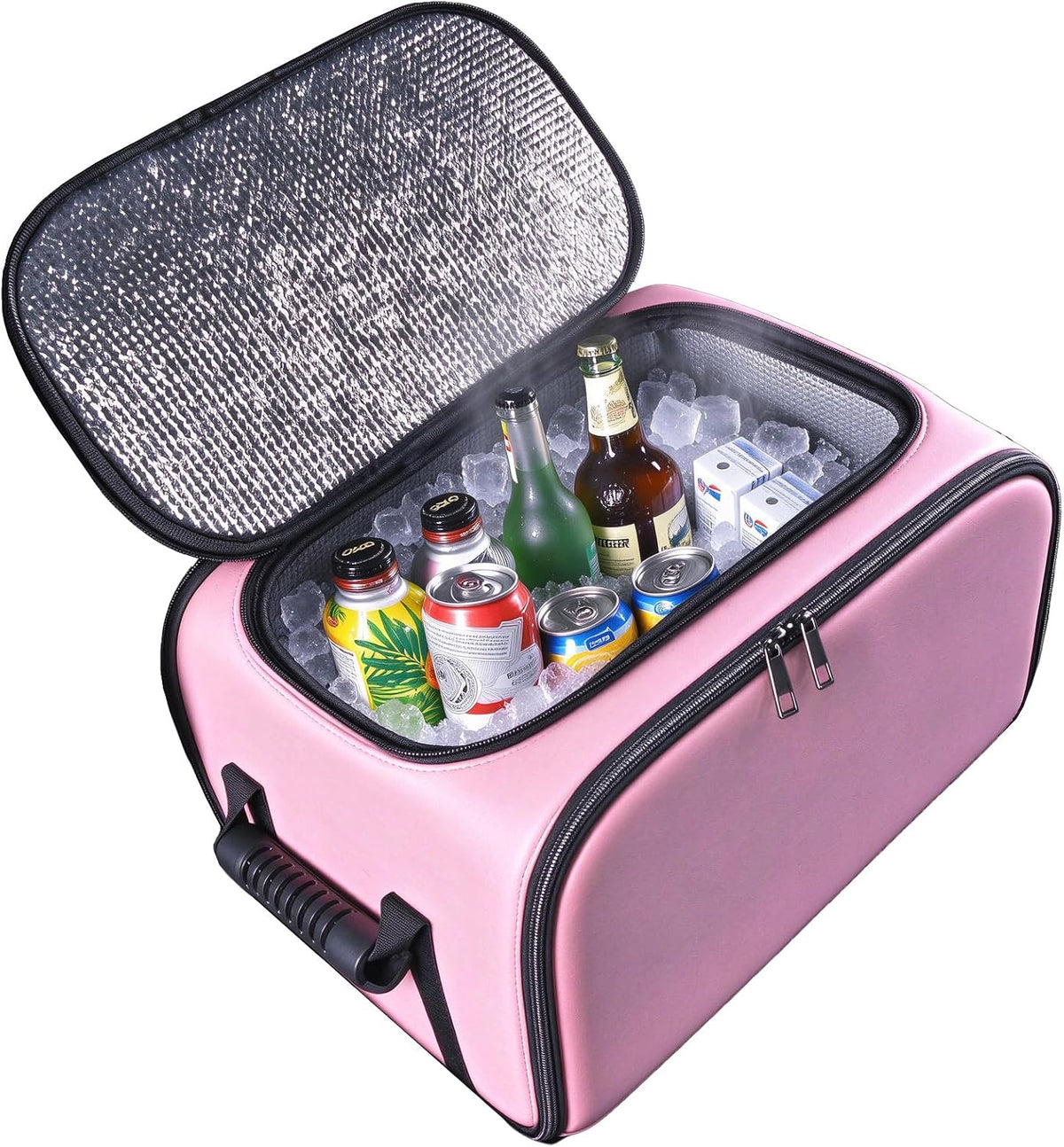 Car trunk organizer front seat storage for Suv and Sedan，insulated box，pink