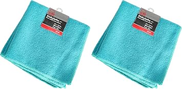 Chef Craft Microfiber Dishcloth, 2 pc. - Teal 12 x 12 inches (Pack of 2)