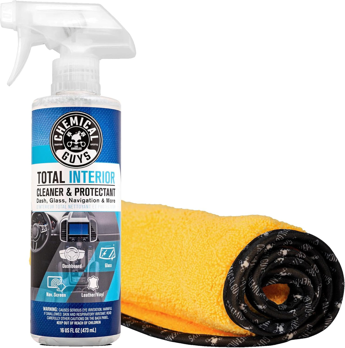 Total Interior Cleaner & Protectant Kit with Towel, 16 oz
