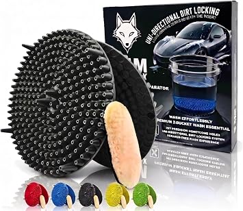 10.4" Car Wash Bucket Insert Fits 3.5-5 Gallon (2-Pack, Black)