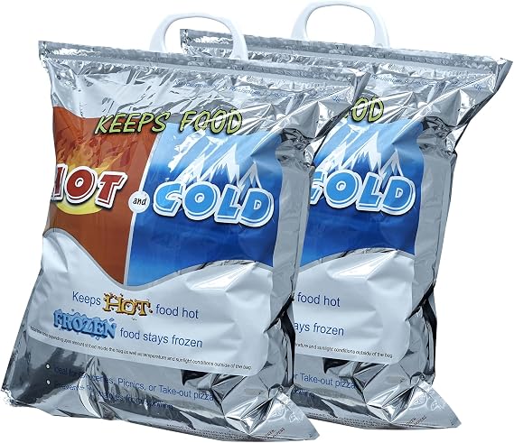 Superio Hot and Cold Insulated Bags for Food Delivery, Grocery Shopping Bags, Food Storage for Hot and Frozen Food for T