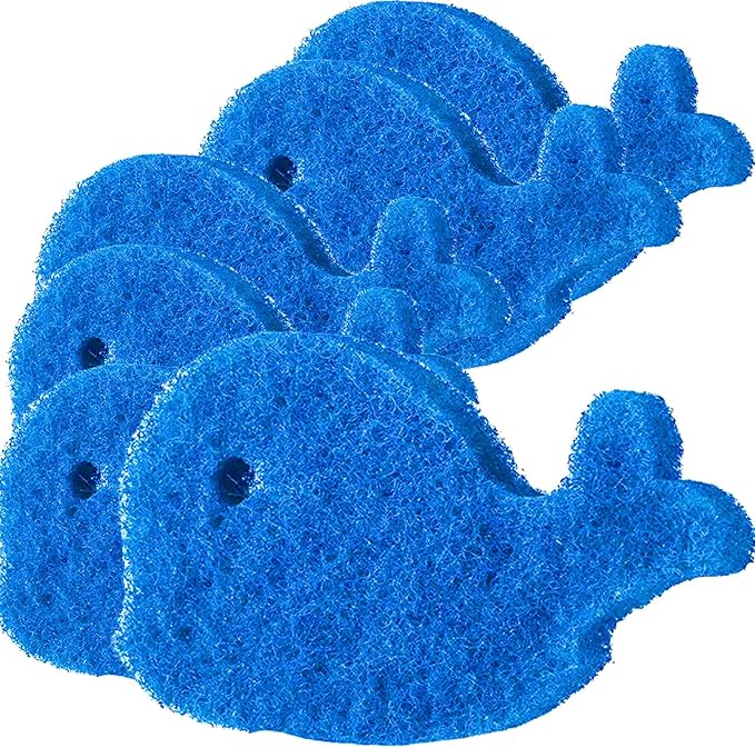 Pet Hair Remover for Laundry, 6PCS Reusable Dog & Cat Hair Remover Tool - Removes Pet Fur, Hair, Lint, Dander from Clothes &Washing Machine. (Blue, Dolphin)