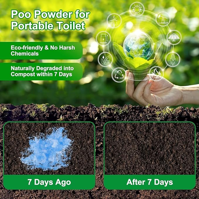 Poo Gel for Portable Toilet, Poo Gel for Camping Toilet, Poo Deodorizing Treatment Portable for car Camping Camping Toilet Bags