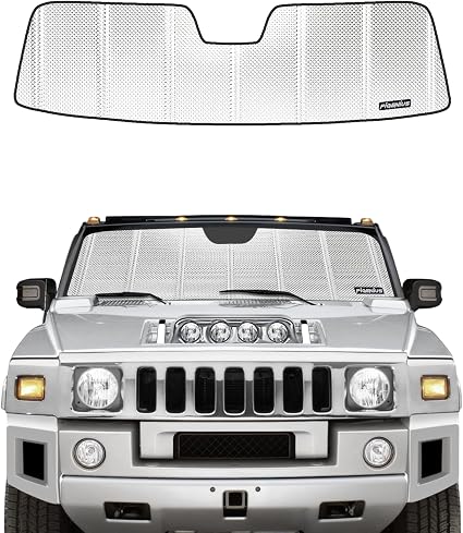 Pigenius Windshield Sun Shade for 2003-2009 Hummer H2. Front Window Sunshade with Storage Bag