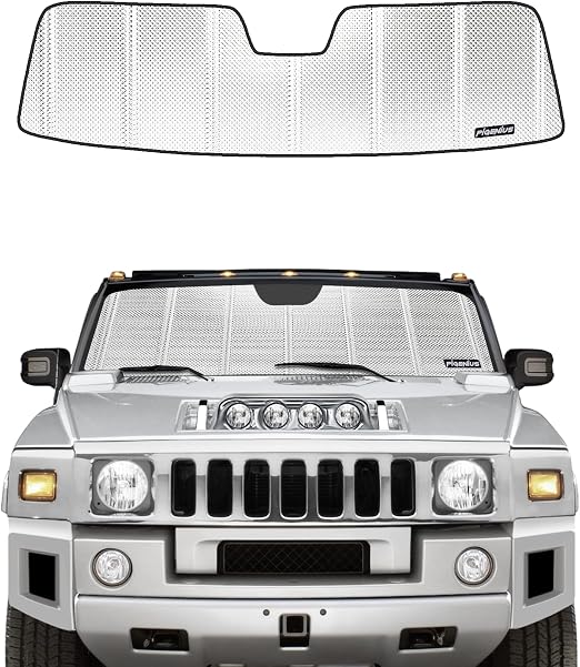 Pigenius Windshield Sun Shade for 2003-2009 Hummer H2. Front Window Sunshade with Storage Bag