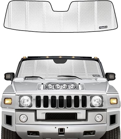 Pigenius Windshield Sun Shade for 2003-2009 Hummer H2. Front Window Sunshade with Storage Bag