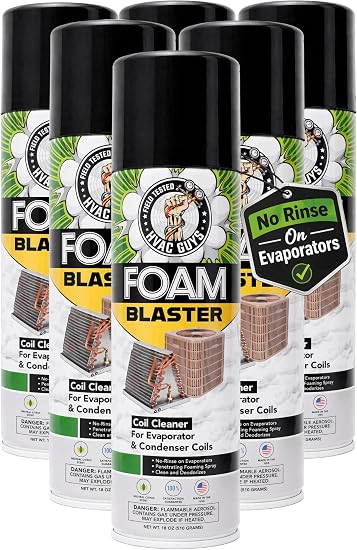 Leak Saver Foam Blaster AC Coil Cleaner Foam Spray | HVAC Coil Cleaner for AC Unit | Professional Deep-Penetrating Formu