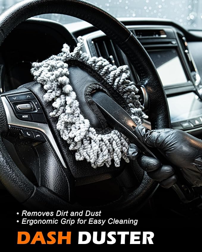 8PCS Car Interior Detailing Kit - 200g Cleaning Gel (185% More Than 70g), Ultra-Soft Detailing Brush Set, Dash Duster, Air Vent Brush, Microfiber Towel | Car Cleaning Supplies Gift for Men