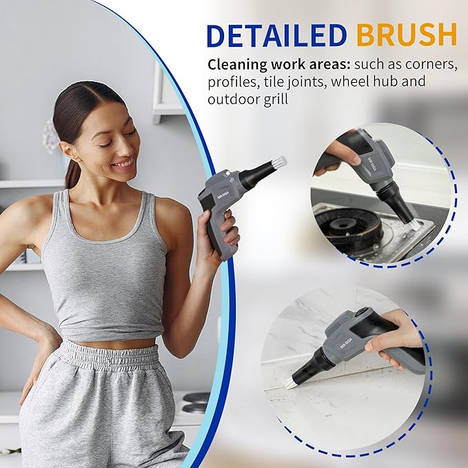 MR.SIGA Electric Spin Scrubber Detailed Brush Refills, 3 Pack