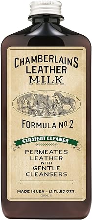 Leather Milk Leather Cleaner - Straight Cleaner No. 2 - All Natural, Non-Toxic Deep Cleaner Made in The USA. 2 Sizes. In