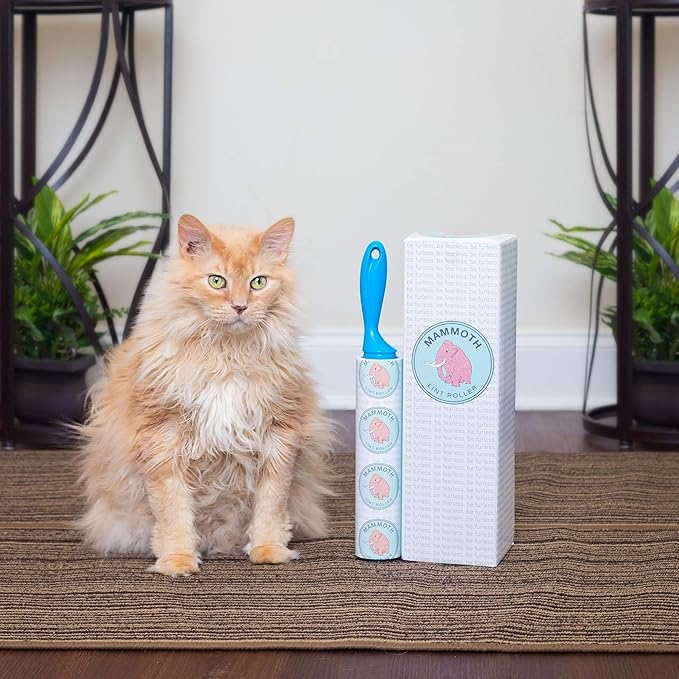 Mammoth Lint Roller-Extra Large Lint Roller, 2 Rollers and 2 Refills, 90 Sheets per Roll, Perfect for Pets (360 Extra Long Sheets Total)