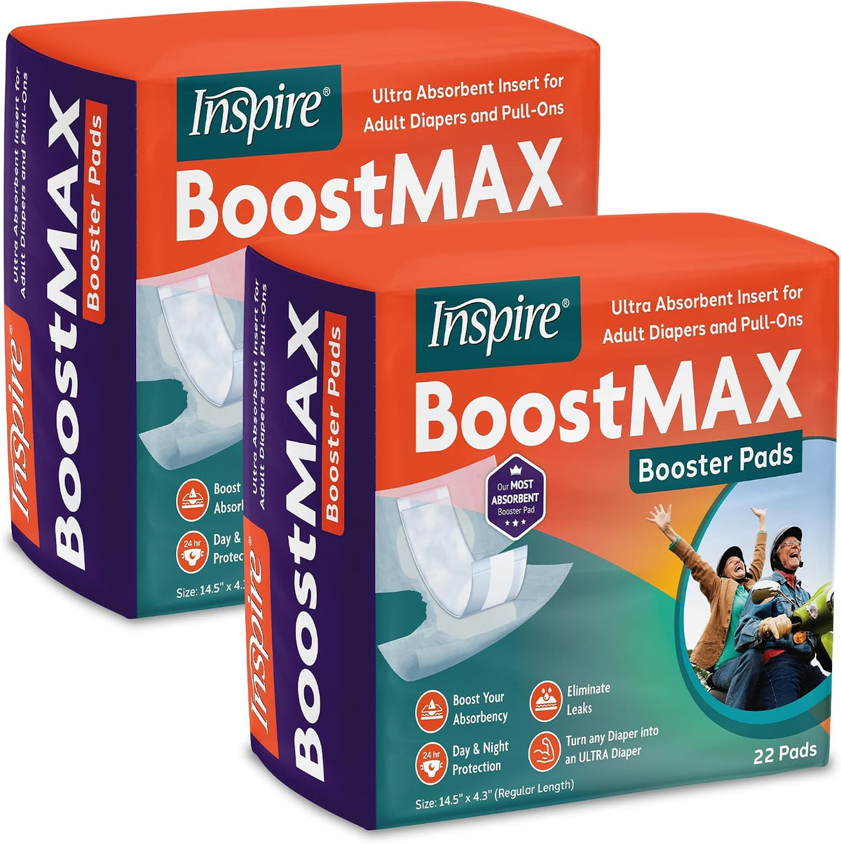 Incontinence Booster Pads Super Absorbent Absorbs Over 5 Cups! | Incontinence Pad Insert Liner Women and Men | Diaper Pads Inserts for Adult Diapers Overnight