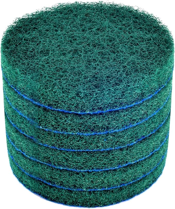 Kichwit 6-Pack Replacement Scrub Pads, Super Abrasive, Green (5 Inch)