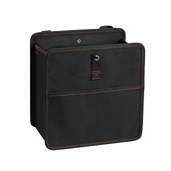 YSSOA Foldable Car Trash Can with Storage Pockets, Car Garbage Can with Adjustable Straps, Waterproof & Leakproof, 3 Gal