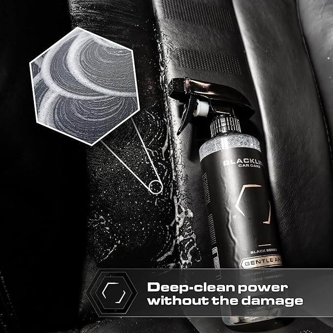 Blackline Car Care - Gentle APC - Streak free total Interior Cleaner and Protectant, Safe for Cars, Motorcycles & More. 16 fl oz leather upholstery cleaner - interior car fabric cleaner, GTL001