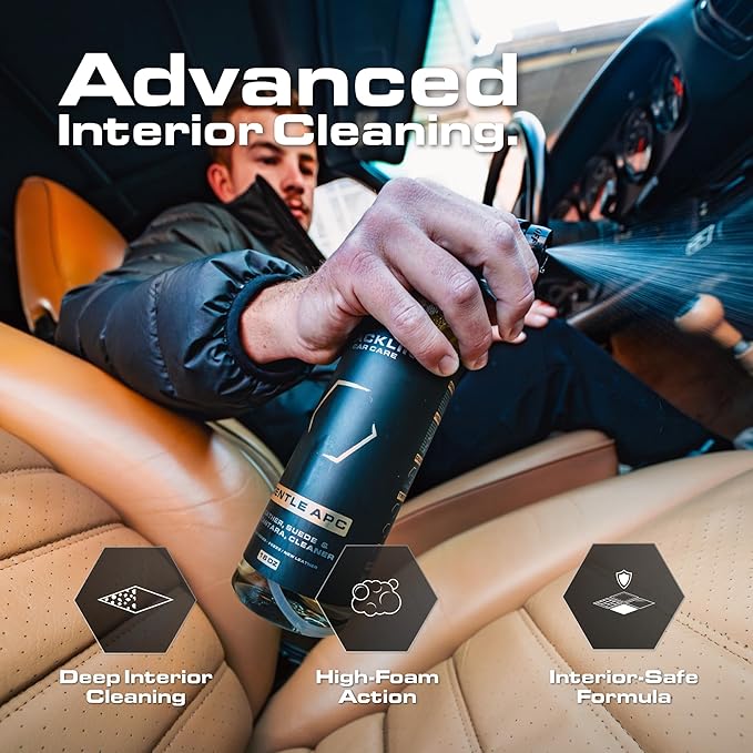 Blackline Car Care - Gentle APC - Streak free total Interior Cleaner and Protectant, Safe for Cars, Motorcycles & More. Leather upholstery cleaner - Interior car fabric cleaner (64 Fl Oz)