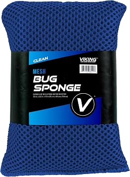 VIKING Mesh Bug Sponge, Car Wash Sponge for Cleaning Bugs and Tar, Colors Vary, 4 inch by 6 inch, 6 Pack