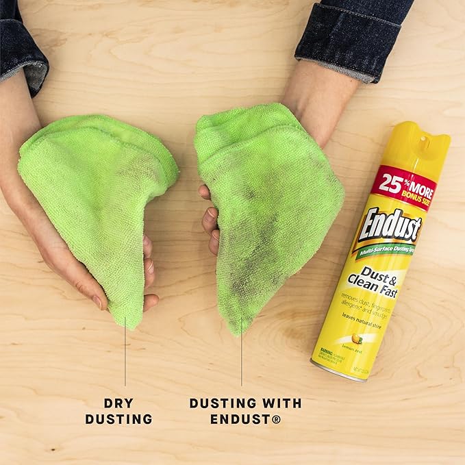 Endust Lemon Zest Multi-Surface Dusting and Cleaning Spray, Lemon Zest, 3-Pack