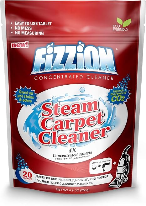 Fizzion Clean Stain Remover Steam Carpet Cleaner Tablets (20 Count)