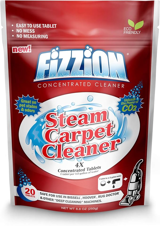 Fizzion Clean Stain Remover Steam Carpet Cleaner Tablets (20 Count)