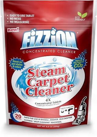 Fizzion Clean Stain Remover Steam Carpet Cleaner Tablets (20 Count)