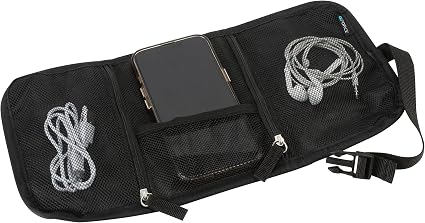 GForce Tech Cable Accessory Organizer | Travel Sized Bag | Electronics Chargers and Cords | Mesh Pockets | Portable | Bl