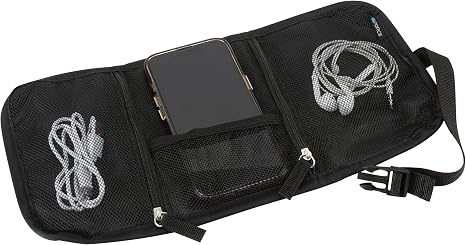 GForce Tech Cable Accessory Organizer | Travel Sized Bag | Electronics Chargers and Cords | Mesh Pockets | Portable | Bl
