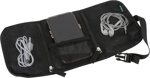 GForce Tech Cable Accessory Organizer | Travel Sized Bag | Electronics Chargers and Cords | Mesh Pockets | Portable | Bl