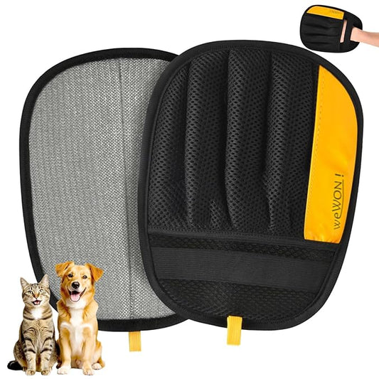 Upgraded Electrostatic Pet Hair Removal Glove for Dogs & Cats 5-Finger Magic Brush Design Reusable Hair Remover for Couch, Carpet, Car Seat, Laundry & Clothing Quick Cleaning Tool for Pet Owners