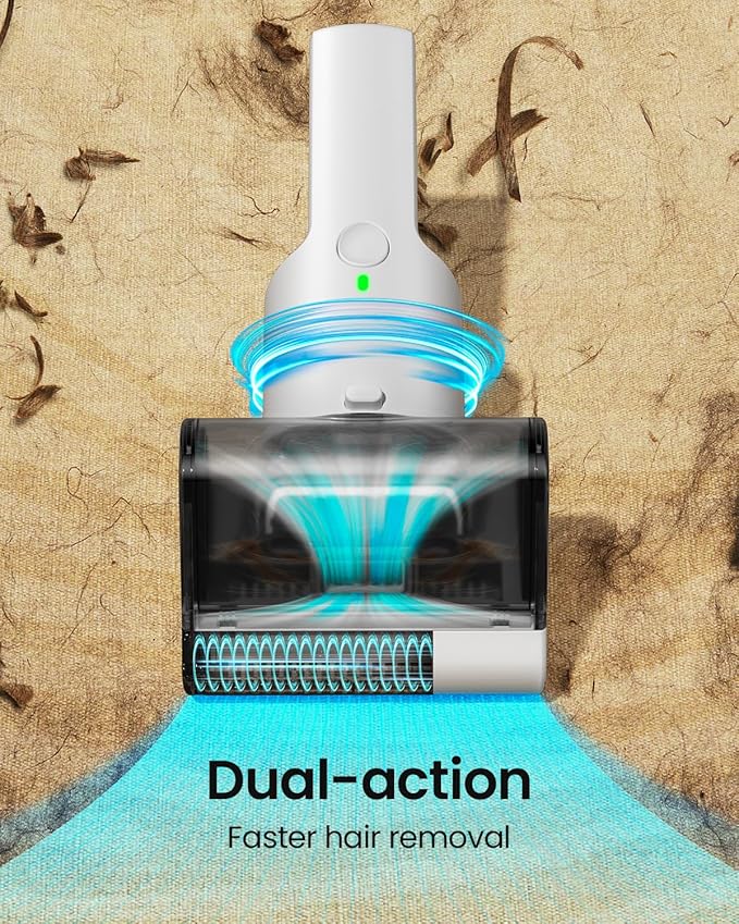 Misfans Electric Pet Hair Removal Tool,2025-Upgrade Cat&Dog Hair Vacuum & Lint Rollers Remover,Automatic Portable Hair Tool for Indoor and Outdoor,Cat Bed,Climbing Frame,Board,Carpet,Mats,Car Mats