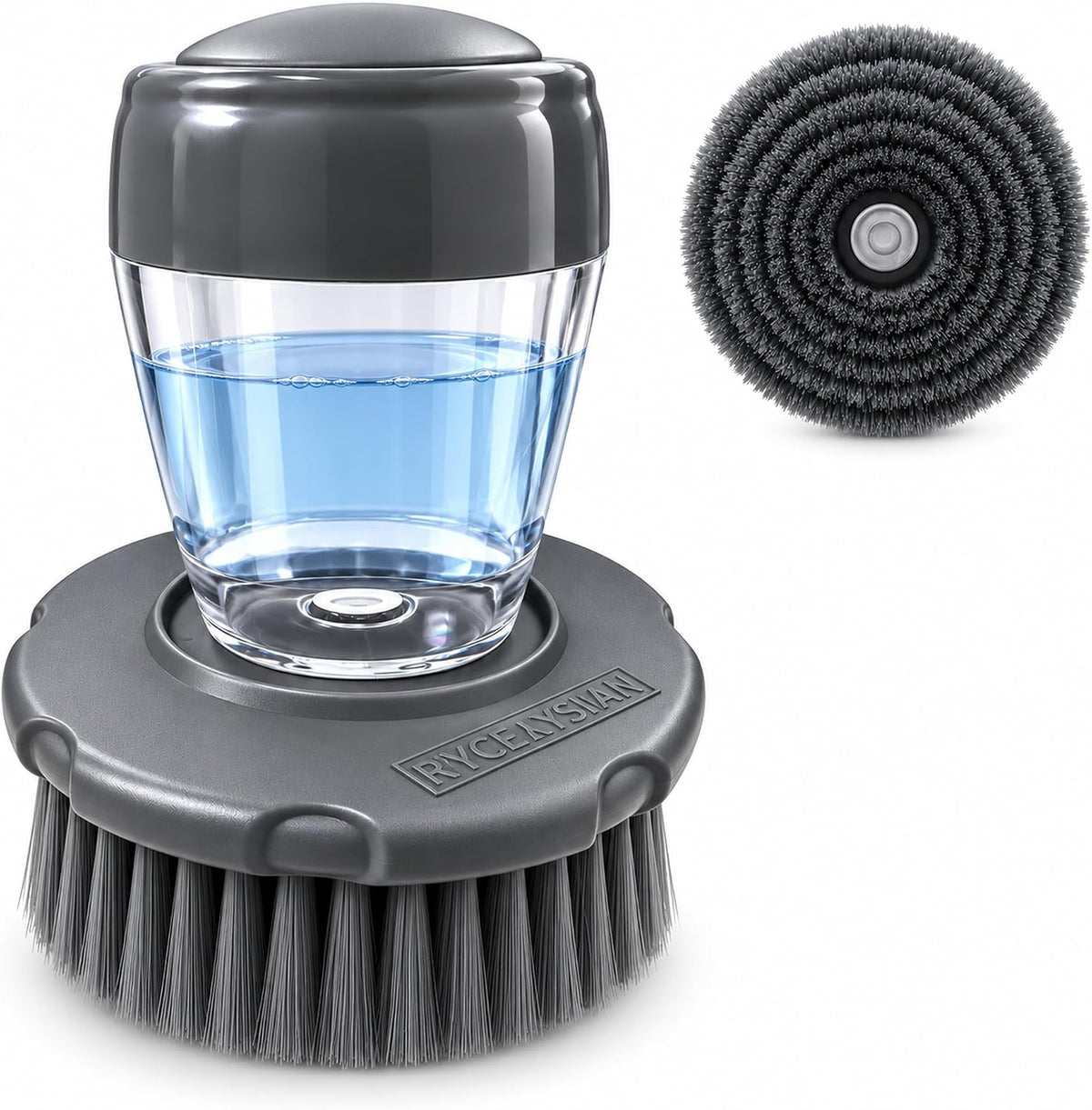 Tire Shine Applicator Brush, PBT Soft Bristles for Tire Cleaning,Grey