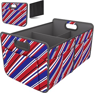 Homeve Car Trunk Organizer for SUV, 18.5Gal Large Capacity No-Sag Heavy Duty, Foldable Waterproof Anti-Slip Storage with