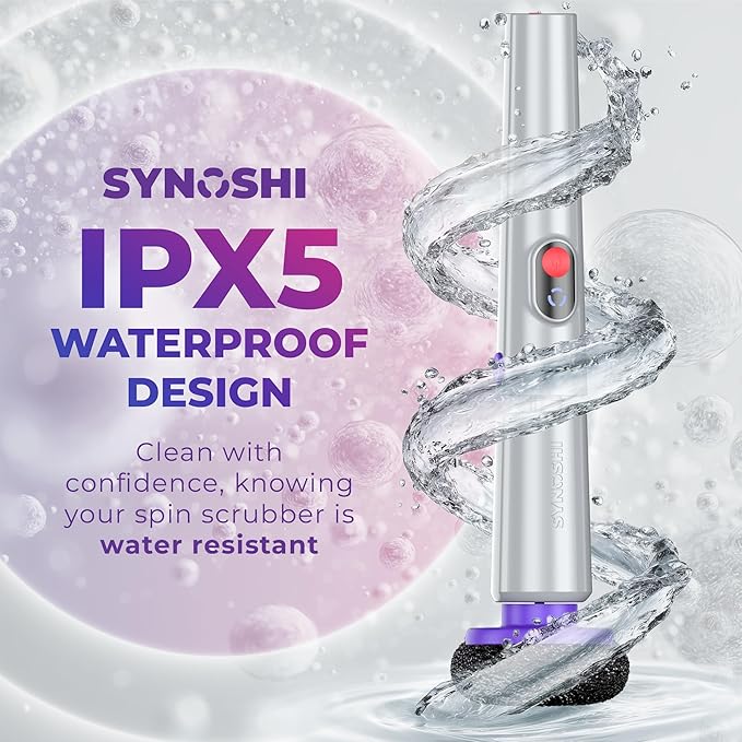 Synoshi PRO Electric Spin Scrubber Steel Brush Set for Cleaning (2 Units) Perfect for Grills, Ovens. Power Scrubber Steel Brush Heads for Intensive Cleaning