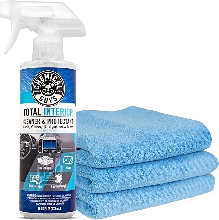 Chemical Guys, Total Interior Cleaner & Protectant with 3 Microfiber Towels