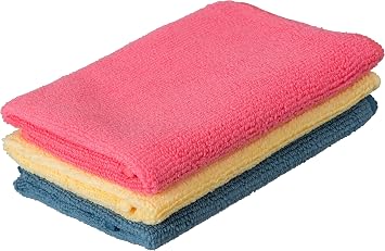 Superio Microfiber Cleaning Cloth for Cars, Kitchen Cleaning Rags for Housekeeping, 12" Micro Fiber Towels for House, Ba