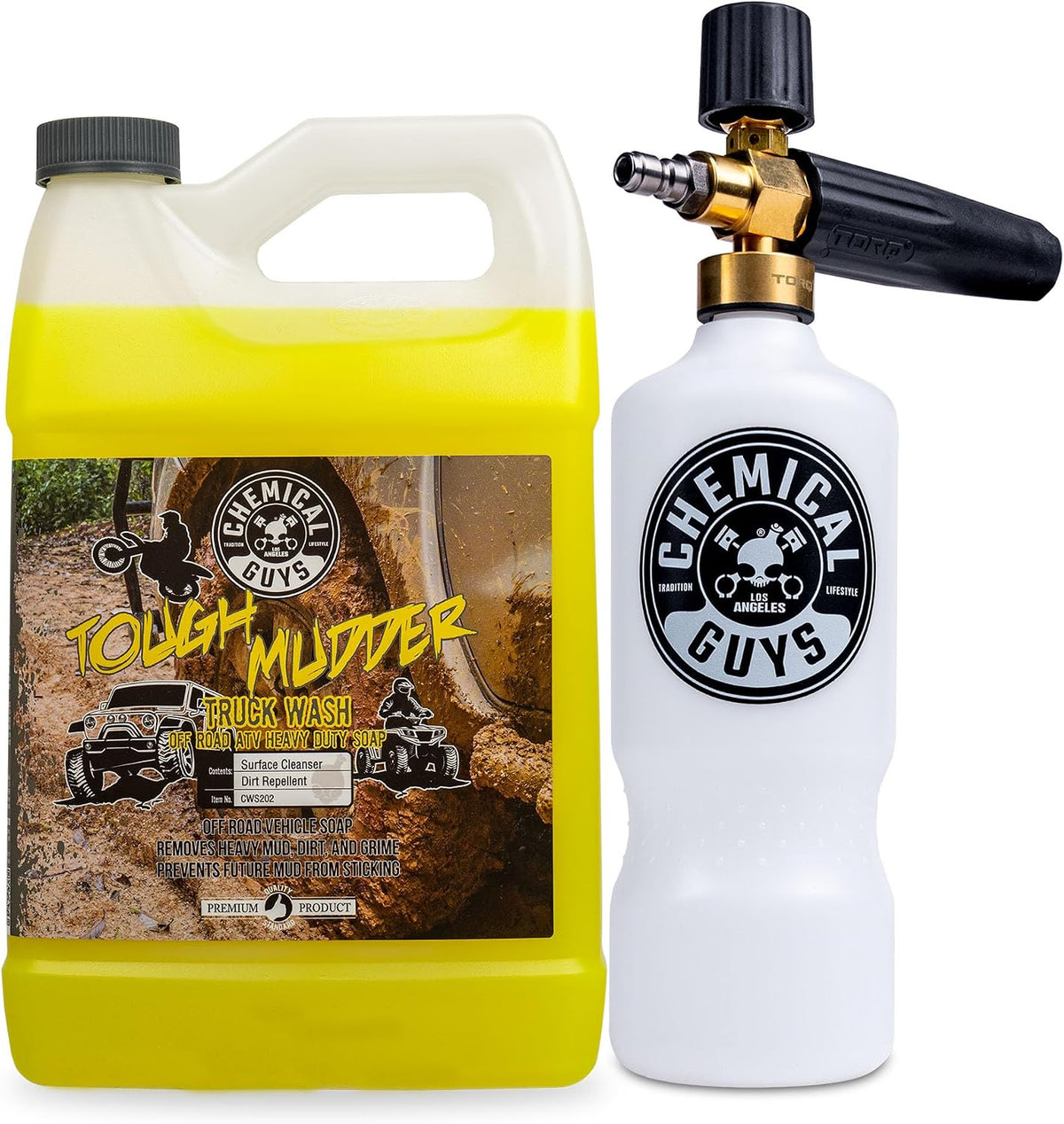 TORQ Foam Cannon & Tough Mudder Heavy Duty Soap, 1 Gallon