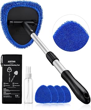 AstroAI 21" Extra-Long Windshield Cleaner Tool & Car Interior Detailing Kit