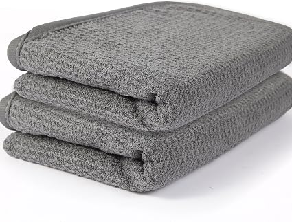 2 Pack Microfiber Car Towels,Car Drying Towel 22Inx32In,Waffle Weave with Reinforced Edges,Super Absorbent & Scratch-Fre