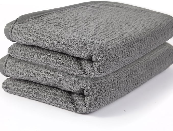 2 Pack Microfiber Car Towels,Car Drying Towel 22Inx32In,Waffle Weave with Reinforced Edges,Super Absorbent & Scratch-Fre