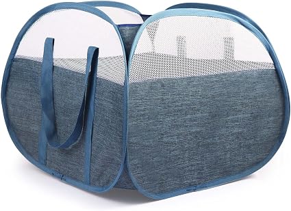 Collapsible Laundry Baskets, Tear Proof Pop Up Laundry Hamper with Large Capacity, Sturdy Foldable Laundry Basket, Easy 