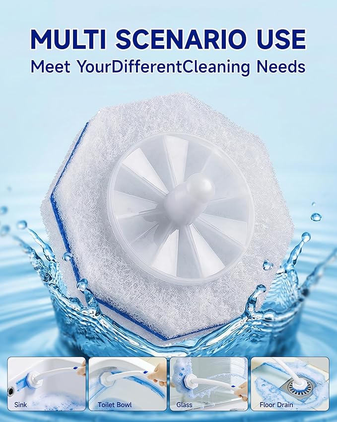60 Count Toilet Wand Refills for Clorox, 5X Cleaning Power Toilet Bowl Wand Refills & High-Density Disposable Toilet Brush Scrubber - No Falling Apart, Instant Foam for Bathroom Cleaning