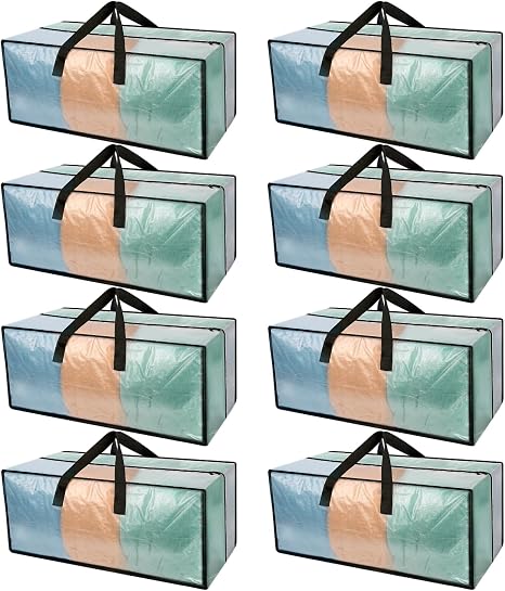 Heavy Duty Clear Moving Bags with Strong Zipper & Comfortable Handles