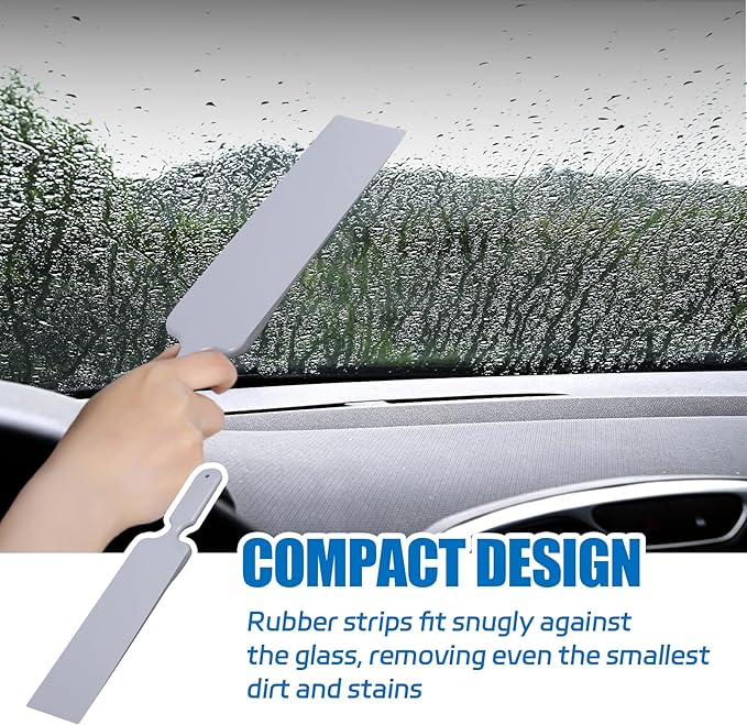 Hovom Car Bulldozer Squeegee, Long Handle Tint Tools, Scrubber Bulldozer Squeegee for Car Window Cleaning/Vinyl Wrap/Snow Frost Ice Removal, Automotive Flat Glass Tint Squeegees (1PCS: Gray)