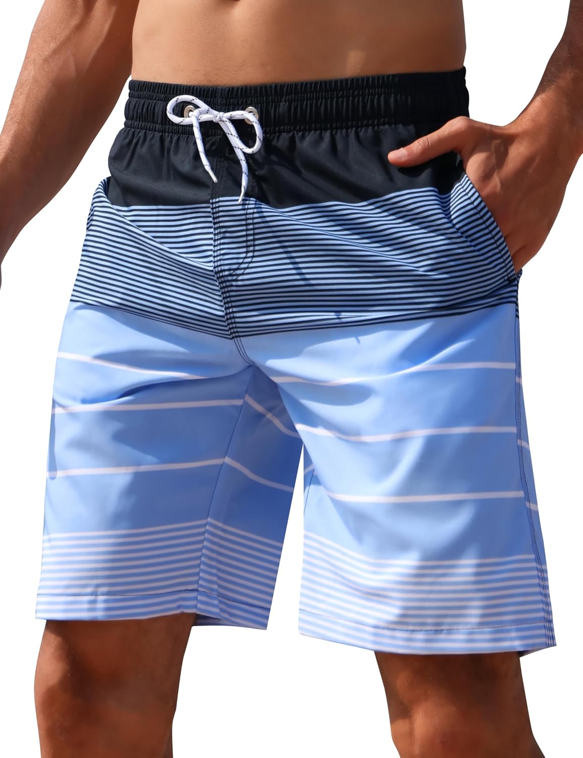 Men's Swim Trunks with Mesh Liner 9 Inch Beach Bathing Suit