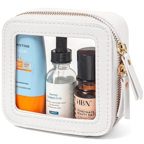 LETGO Clear Makeup Bags for Beach,Small Clear Makeup Bag for Purse,Mini Makeup Pouch Purse Organizer Fit Carry-on Travel