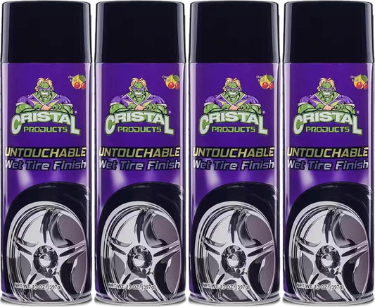 Untouchable Tire Shine Spray, No Sling Tire Shine 13oz 4PK - Cleanova